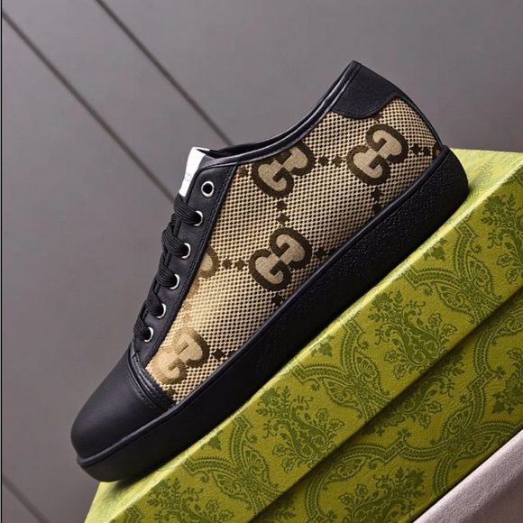 Gucci Black and Tan Men's Sneakers - Picture 1 of 6